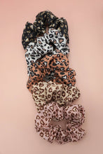 Load image into Gallery viewer, LEOPARD PATTERN SCRUNCHIES SET OF 5