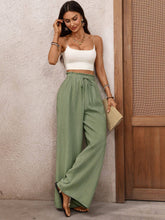 Load image into Gallery viewer, Green High Waist Drawstring Pants