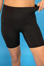 Load image into Gallery viewer, Solid Black Biker Shorts