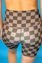 Load image into Gallery viewer, Chocolate Checkered Biker Shorts