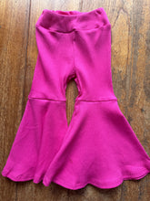 Load image into Gallery viewer, Fuchsia Ribbed Bell Bottoms