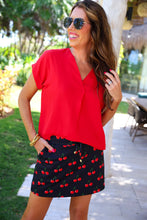 Load image into Gallery viewer, Whitney Woven Blouse - Red