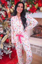 Load image into Gallery viewer, PREORDER Wrapped in Lights Ruffle Pajama Set