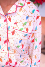 Load image into Gallery viewer, PREORDER Wrapped in Lights Ruffle Pajama Set