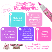 Load image into Gallery viewer, Piggy PINK Piggy Paint Pen Non-Toxic Kids Nail Polish