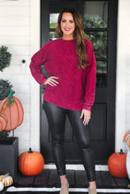 Load image into Gallery viewer, Maroon Alexis Corded Pullover