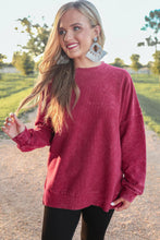 Load image into Gallery viewer, Maroon Alexis Corded Pullover