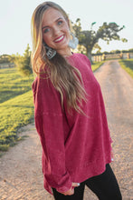 Load image into Gallery viewer, Maroon Alexis Corded Pullover