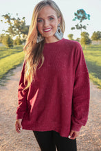 Load image into Gallery viewer, Maroon Alexis Corded Pullover