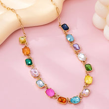 Load image into Gallery viewer, Multicolor Gemstone Link Necklace