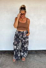 Load image into Gallery viewer, Haddie Floral Wide Leg Pants - Black