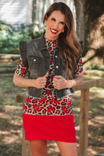 Load image into Gallery viewer, Black Jordan Ruffle Denim Vest