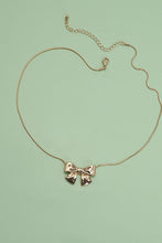 Load image into Gallery viewer, Bow Necklace with Snake Chain