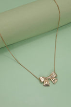 Load image into Gallery viewer, Bow Necklace with Snake Chain
