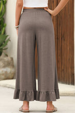Load image into Gallery viewer, Ruffled Wide Leg High Waist Pants