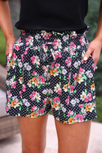 Load image into Gallery viewer, Runway Paperbag Shorts - Daisy Polka Dot
