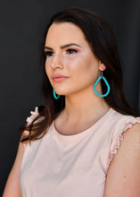 Load image into Gallery viewer, Turq Rondel Teardrop Earring