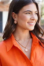 Load image into Gallery viewer, Oklahoma State Cowboys Pave Disc Stud Earrings