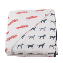Load image into Gallery viewer, Fire Truck and Dalmatian Blanket