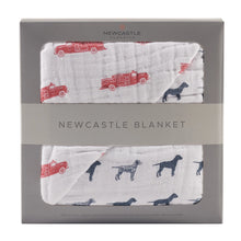 Load image into Gallery viewer, Fire Truck and Dalmatian Blanket