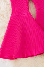 Load image into Gallery viewer, Fuchsia Ribbed Bell Bottoms
