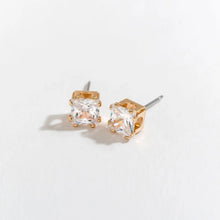Load image into Gallery viewer, Square Cubic Zirconia Stud Earrings
