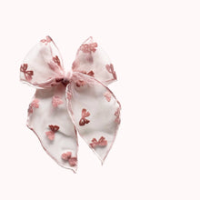 Load image into Gallery viewer, Mauve Flocked Elle Bow