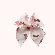 Load image into Gallery viewer, Mauve Flocked Elle Bow