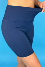 Load image into Gallery viewer, Solid Navy Biker Shorts
