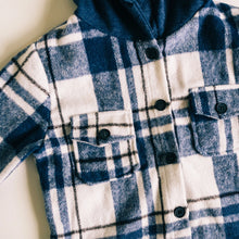 Load image into Gallery viewer, Kid's Navy Plaid Flannel