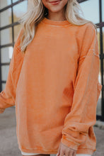 Load image into Gallery viewer, Orange Ribbed Sweatshirt