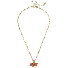 Load image into Gallery viewer, OSU Pokes Enamel Pendant Necklace