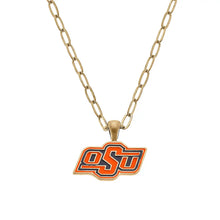 Load image into Gallery viewer, OSU Pokes Enamel Pendant Necklace