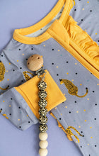 Load image into Gallery viewer, Party Leopard Bamboo Zip Footie
