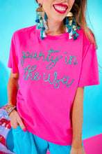 Load image into Gallery viewer, Party in the USA Tinsel Top