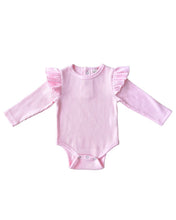 Load image into Gallery viewer, Pink Flutter Sleeve Bodysuit