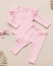 Load image into Gallery viewer, Pink Flutter Sleeve Bodysuit