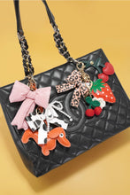 Load image into Gallery viewer, Puffy Bow Bag Charm Keychain