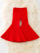 Load image into Gallery viewer, Red Ribbed Bell Bottoms
