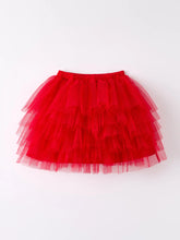Load image into Gallery viewer, Girl's Red Tulle Skirt