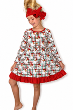 Load image into Gallery viewer, Gingham Santa Dress