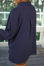 Load image into Gallery viewer, Sloane Button Up Top - Navy