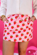 Load image into Gallery viewer, Strawberry Swirl Skort