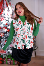 Load image into Gallery viewer, Twila Quilted Tie Vest - Christmas Bow