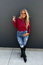 Load image into Gallery viewer, Wine Lace Top