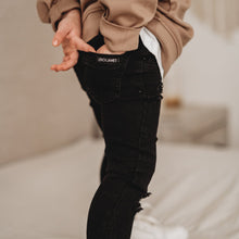 Load image into Gallery viewer, Black Distressed Jeans by Lenox James
