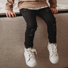 Load image into Gallery viewer, Black Distressed Jeans by Lenox James