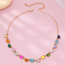 Load image into Gallery viewer, Multicolor Gemstone Link Necklace
