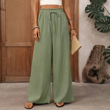 Load image into Gallery viewer, Green High Waist Drawstring Pants
