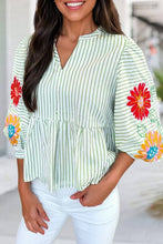 Load image into Gallery viewer, Striped Floral Print Top
